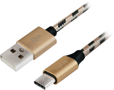 LOGILINK - Sync & charging cable, USB to Micro USB male, 2m