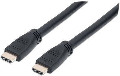 Manhattan monitor kábel, HDMI/HDMI V2.0 M/M Ethernet CL3 10m fekete