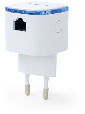 Gembird WiFi repeater, 300 Mbps + LAN, white