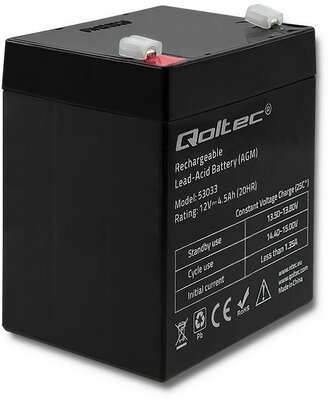 Qoltec Battery AGM | 12V | 4.5Ah | max.1.35A