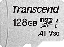 Transcend microSDXC USD300S 128GB CL10 UHS-I U3 Up to 95MB/S with adapter