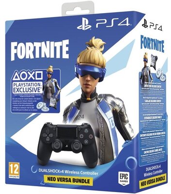 SONY PS4 Kiegészítő Dualshock 4 V2 kontroller fekete + Fortnite voucher