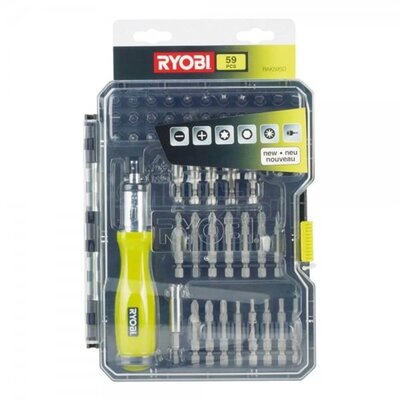 Ryobi 59 darabos csavarozó bit készlet - RAK59SD