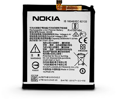 Nokia 8 gyári akkumulátor - Li-ion Polymer 3030 mAh - HE328 (ECO csomagolás)