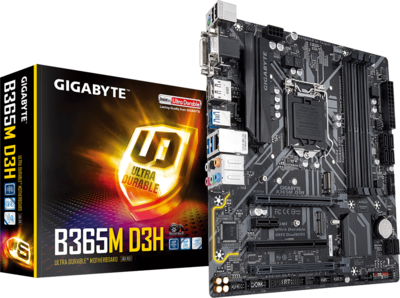 Gigabyte B365M D3H, LGA 1151, DDR4, PCIe Gen3 x4 M.2, HDMI, DP, DVI-D, D-Sub