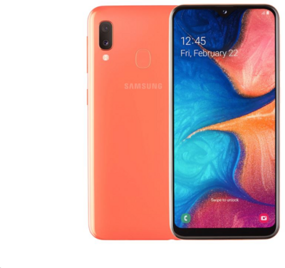 Samsung Galaxy A20e Dual-Sim mobiltelefon narancs /SM-A202/