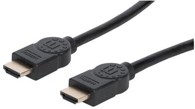 Manhattan Kábel - HDMI to HDMI (Dynamic HDR, eARC, 3D, 8K@60Hz, VRR, QMS, 48 Gbps Bandwidth, 1m, Fekete)