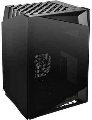 Silverstone Gépház Lucid SST-LD03B Mini Tower Mini-ITX, Edzett üveg