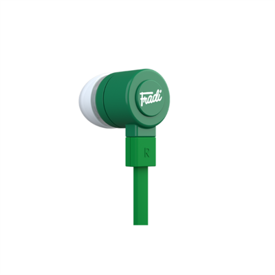 MOJO fülhallgató, headset, IN EAR, FRADI, zöld-fehér