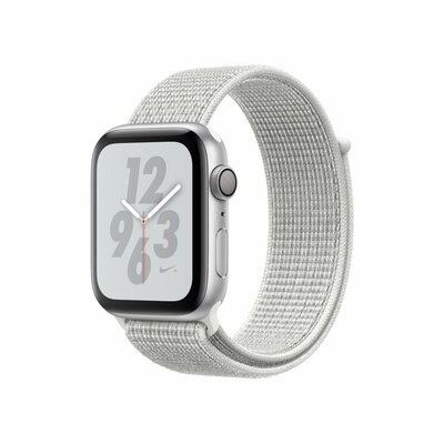 Apple Watch Nike+ S4 40mm ezüst alumíniumtok, hegycsúcsfehér fehér Nike sportpánttal