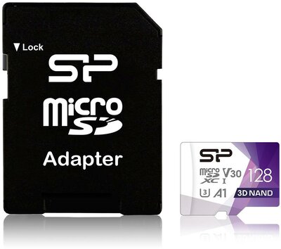 Silicon Power memory card Superior Pro Micro SDXC 128GB UHS-I U3 V30 +adapter