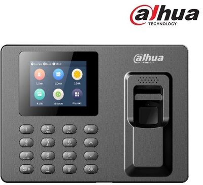 Dahua munkaidő nyilvántartó - ASA1222E (2,4" TFT kijelző, ujjlenyomatolvasó/PIN kód, 1000 felhasználó,USB export/import)