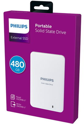 Philips Külső SSD 480 GB USB 3.0 fehér
