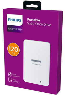 Philips Külső SSD 120 GB USB 3.0 fehér
