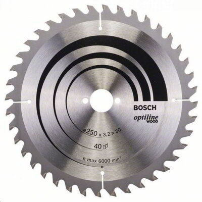 Bosch 2608640643 Körfűrészlap, Optiline Wood 250 x 30 x 3,2 mm, 40