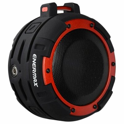Enermax O’MARINE outdoor Bluetooth speaker IPX8 waterproof rating. Colour: Black/Red