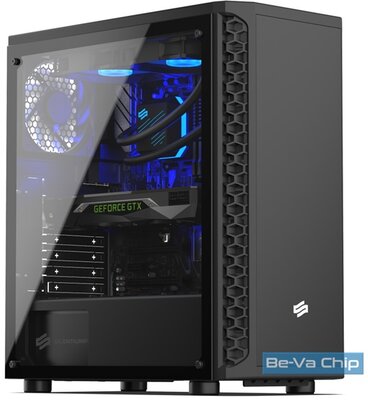 SilentiumPC Signum SG1M TG fekete táp nélküli ablakos ATX ház /SPC230/