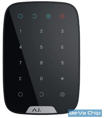 Ajax Keypad vezetéknélküli érintés vezérelt fekete kezelő