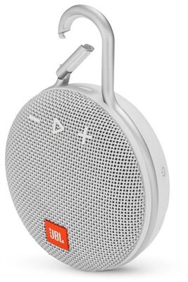 JBL Clip 3 bluetooth hangszóró, vízhatlan (fehér), JBLCLIP3WHT, Portable Bluetooth speaker
