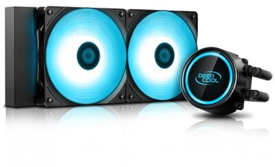 DeepCool CPU Water Cooler - GAMMAXX L240T BLUE (30dB, max. 117.80 m3/h, 2x12cm)