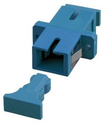 EFB Adapter SC/SC Simplex Singlemode OS2, plastic housing/ceramic sleeve, blue