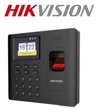 Hikvision Munkaidő nyilvántartó terminál - DS-K1A802MF (ujjlenyomat/kártya/kód, LCD kiejlző, 10/100, hangszóró)