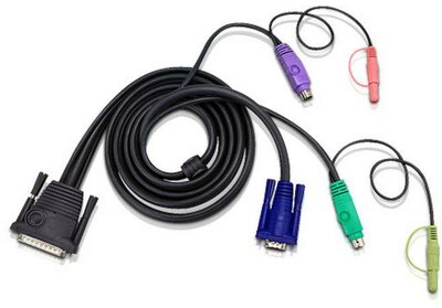 ATEN KVM Console kábel (25M/SVGA, PS/2, PS/2, Audio) 1.8m /2L-1701P/