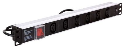 Linkbasic power bar 1U for 19" rack cabinets - 6 outlets C13