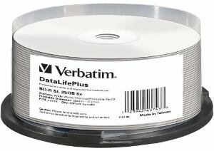 Verbatim BluRay [spindle 25 | 25GB | 6x| Wide Thermal nyomtatható ]