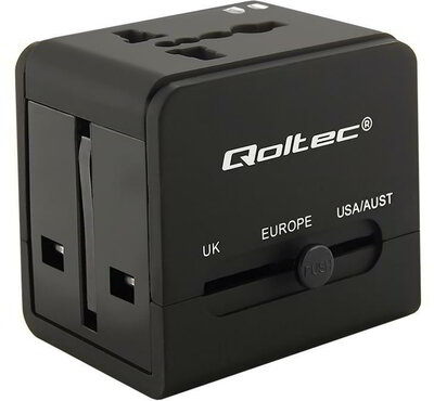 Qoltec Worldwide travel adapter 10.5W | 5V | 2.1A | 2xUSB