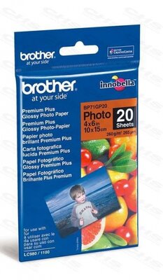 Brother Fotópapír Innobella Premium Plus 4x6" 20lap BP71GP20