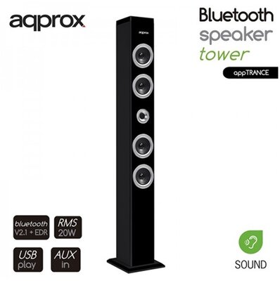 APPROX Hangfal - Bluetooth Speaker torony (BT, 2.1 Stereo Speakers, USB, 3.5mm Audio Jack, 1m magas)