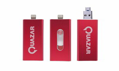 Pen Drive 128GB Quazar i-Storer iPhone, iPad eszközökhöz piros (QZR-IS128-RED)