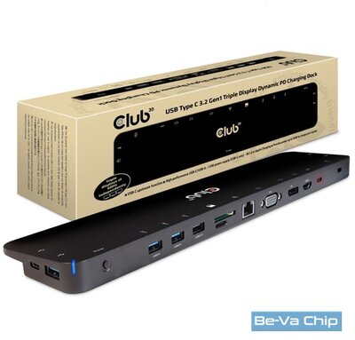 CLUB3D SenseVision USB Type C Triple Display Dock