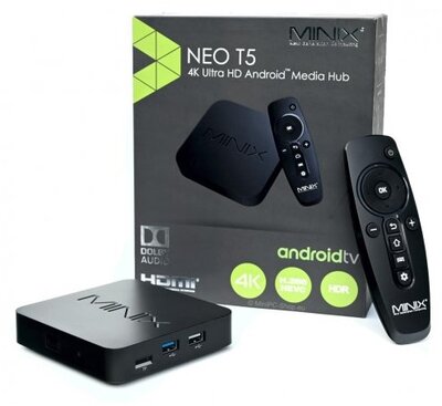 MINIX Médialejátszó - NEO T5 (Quad-Core Media Hub, Android TV OS, USB 3.0, 2GB RAM, 16GB eMMC)