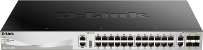 D-Link xStack 24X1000BASE-T, 2X10GBASE-T, 4XSFP+ Layer 3 Stackable Switch