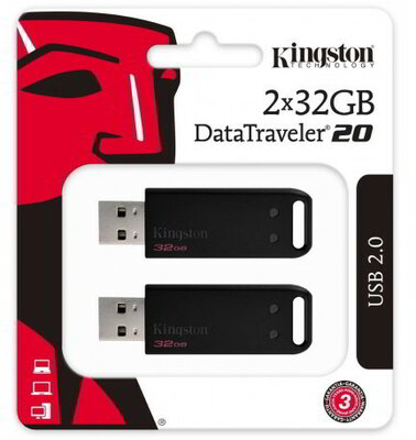 Kingston 32GB USB 2.0 Pen Drive DT20 2DB/csomag