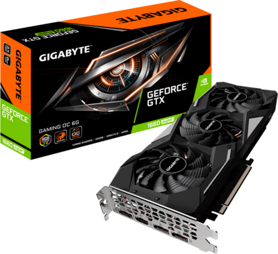 Gigabyte GeForce GTX 1660 SUPER 6GB GDDR6 Gaming OC DVI HDMI 3x DP - GV-N166SGAMING OC-6GD