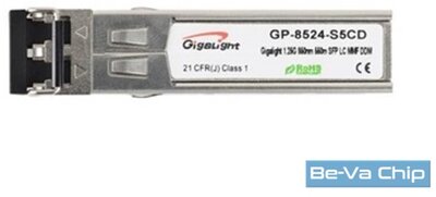 Gigalight SFP modul, 1.25G, 850nm, 550M távolság, 0~70 hőm. tart., DDM funkció
