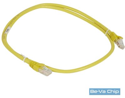 Legrand Cat6A (U/UTP) sárga 1 méter LCS2 árnyékolatlan patch kábel