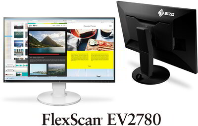 EIZO 27" FlexScan EV2780-BK LED IPS 2560x1440, 16:9, 5ms, DVI, DP, HDMI, USB fekete