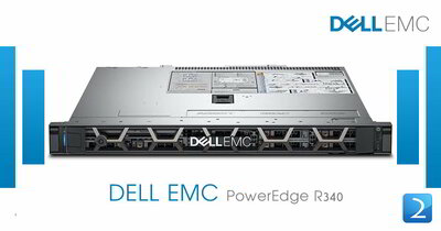 Dell EMC PowerEdge R340 rack szerver 6CX E-2136 3.3GHz 16GB 600GB H730P