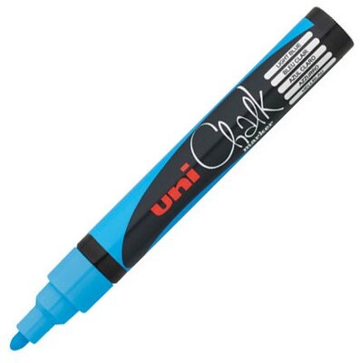 UNI Chalk Marker Pen PWE-5M Medium Bullet Tip - Light Blue