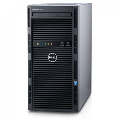 DELL PowerEdge T130 Server, Intel Xeon E3-1230 v6 3.5GHz 4C/8T, 8GB DDR4 UDIMM ECC, NO HDD (up to 4x 3.5 Cabled), H730 1GB RAID, 2x1GbE, 220W, DVD+/-RW, iDRAC8 Basic, 3y NBD