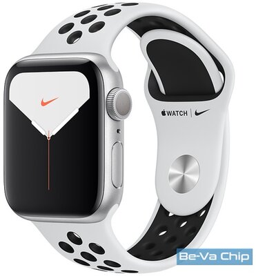 Apple Watch Nike S5 40mm GPS-es ezüst alumíniumtok, platinum/fekete Nike sportszíjas okosóra