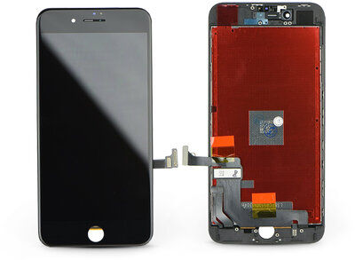 LCD kijelző érintőpanellel - Apple iPhone 8 Plus 5.5&quot, - AAA kiváló minőségű, utángyártott - fekete