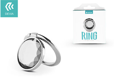 Devia ring holder/szelfi gyűrű és kitámasztó - Devia Finger Hold Crystal - silver