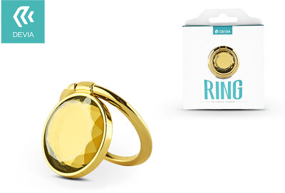 Devia ring holder/szelfi gyűrű és kitámasztó - Devia Finger Hold Crystal - gold