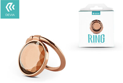 Devia ring holder/szelfi gyűrű és kitámasztó - Devia Finger Hold Crystal - rose gold