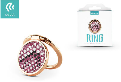 Devia ring holder/szelfi gyűrű és kitámasztó - Devia Finger Hold Diamonds-2 - pink